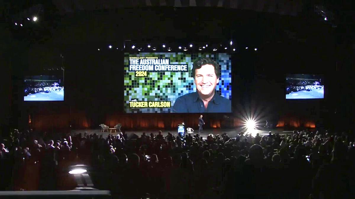 ⁣Tucker Carlson’s Last Speech in Melbourne, Australia after a 2.5 Week’s Tour of 7 Cities with up to 10,000 Attending in the Larger Cities
