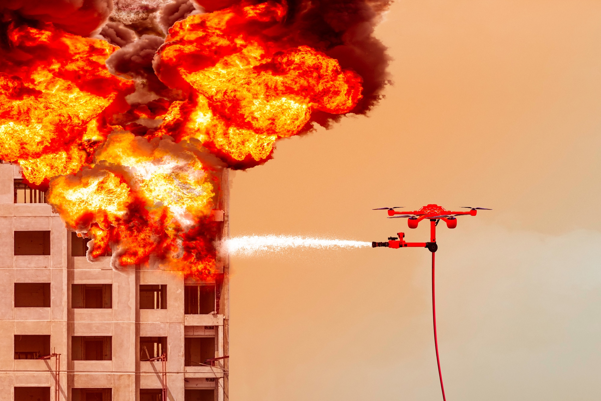 China has Drone Firefighters