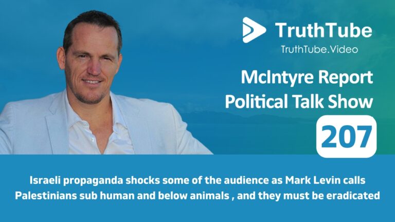 Israeli Propaganda Shocks Some of the Audience as Mark Levin Calls Palestinians Sub Human and Below Animals, and They Must be Eradicated