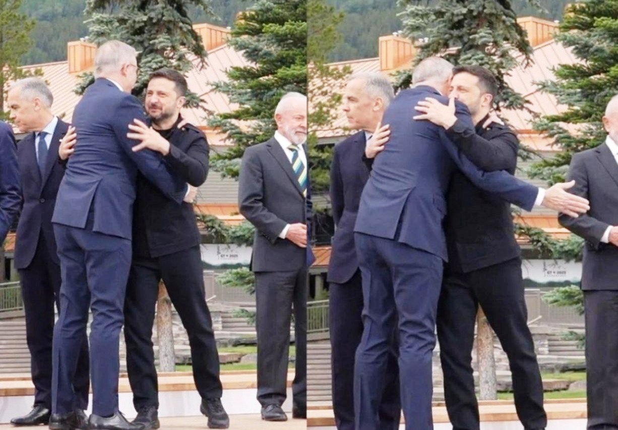 Anthony Albanese has Hugged Volodymyr Zelensky at the G7 Summit in a Show of Support