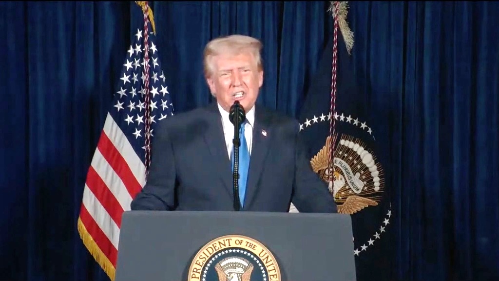 Trump Makes a Statement after the Shooting in Washington