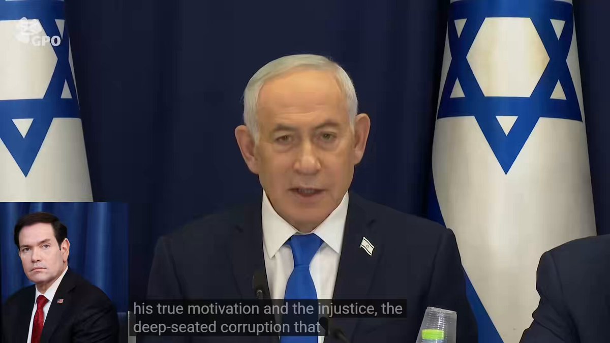 Israeli Prime Minister Benjamin Netanyahu says Marco Rubio Promised him that he will Destroy the International Criminal Court for Him
